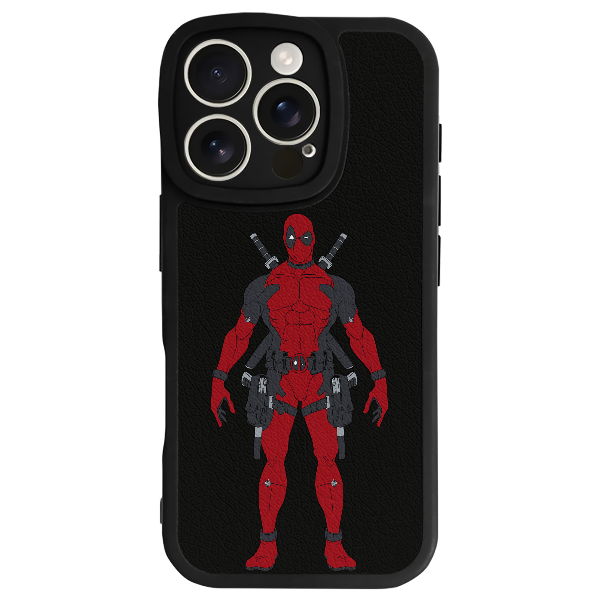 （画像用） Deadpool デッドプール 【iPhone 16シリーズ対応】シリコンスマホケース（レザー調） 材質：シリコン